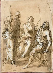 Santa Giustina di Padova in Trono, con i Santi Giacomo il Minore e Giovanni Battista