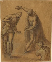 Schizzo per un battesimo di Cristo