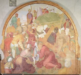 La strada per il Calvario, lunetta dal ciclo di affreschi della Passione