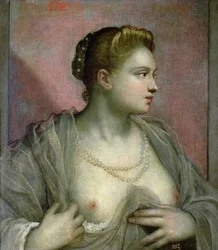 Ritratto di una donna che rivela i suoi seni, c.1570