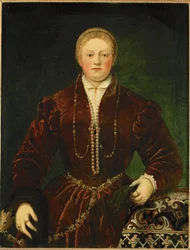 Ritratto di giovane donna (dipinto su tela)