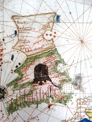 Inghilterra, Galles e Scozia, mappa rinascimentale dell