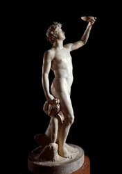 Bacco. Scultura di Jacopo Sansovino (Jacopo Tatti) (1486-1570). Marmo. 1510 Palazzo Bargello, Firenze