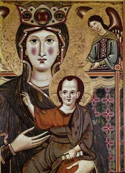 Vergine con bambino e un angelo