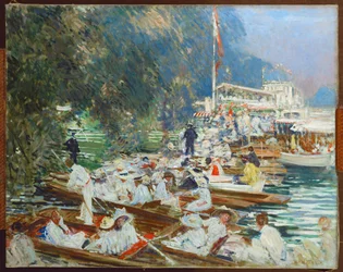 Gara di barche (dipinto su tela)