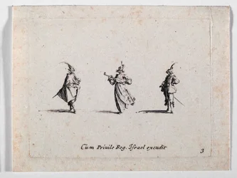 Una dama che fa musica e due cavalieri, da ... (incisione)