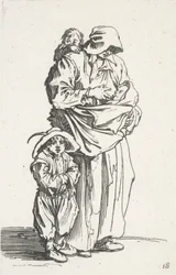 Una madre e i suoi tre figli, da I mendicanti (La mère et ses trois enfants)