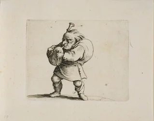 Suonatore di cornamusa, da Varie Figure Gobbi