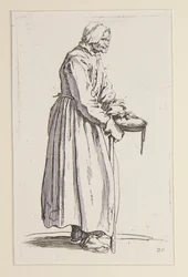 Mendicante donna che porta una ciotola, da I mendicanti (La mendiante à la sébille)