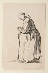 Mendicante con rosario, da I mendicanti (La mendiante aux rosaire)