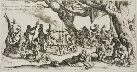 Il campeggio degli zingari: La preparazione della festa