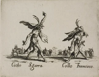 Cicho Sgarra - Collo Francisco, plate 6 from Balli di Sfessania