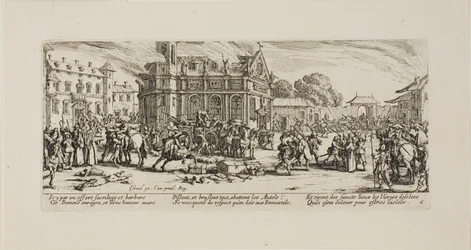 Distruzione di un convento, tavola sei da Le Miserie della Guerra