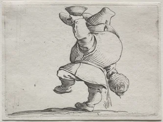 Varie figure gobbi di Iacopo Callot (Bevitore visto da dietro)
