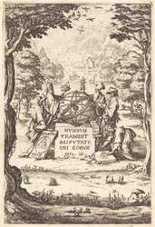 Frontespizio per la Sacra Cosmologia (Titolo con Astrologi)