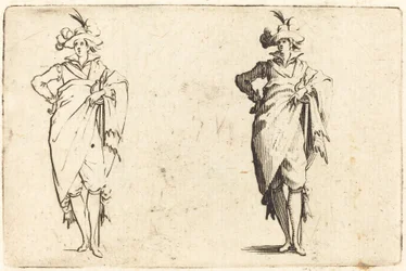 Gentiluomo visto di fronte con mano sul fianco
