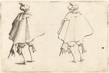 Gentiluomo in grande mantello, visto da dietro