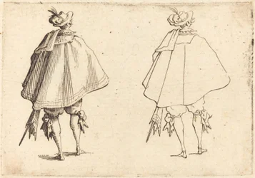 Gentiluomo in Grande Mantello, Visto da Dietro