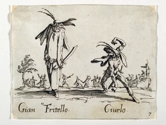 Gian Fritello and Ciurlo, figures from the Commedia dell