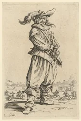 Il guerriero con il grande cappello di piume