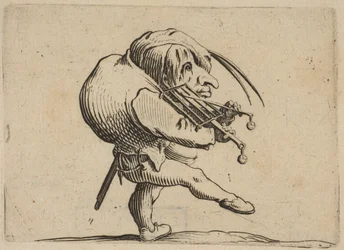 LHomme Raclant un Gril en Guise de Violon Uomo che gratta una griglia come un violino, 1616-22