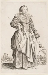 Signora con un ampio colletto, dalla serie 