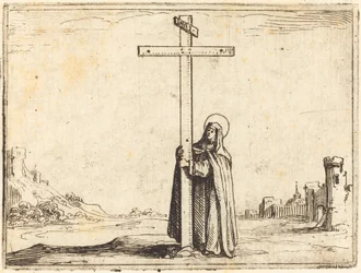 Suora che abbraccia la Santa Croce