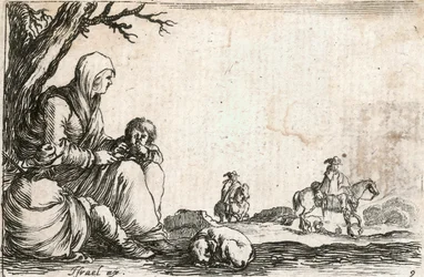 Contadina che riposa (incisione)