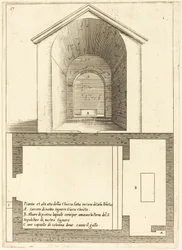 Piano ed Elevazione della Chiesa vicino alla Casa di Caifa