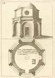 Piano ed elevazione della Chiesa dell