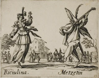 Riciulina - Metzetin, plate 8 from Balli di Sfessania