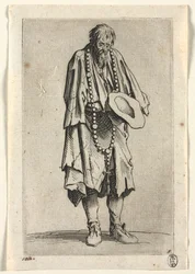 I mendicanti: Mendicante con rosario, c. 1623