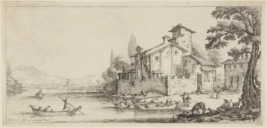 La gita in barca, dalla serie Diverse Vedute Designate in Fiorenza (Diversi paesaggi disegnati a Firenze)