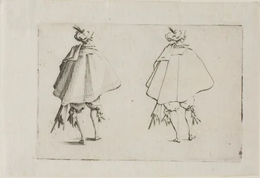 Il gentiluomo con un grande cappotto, visto da dietro, da I Capricci