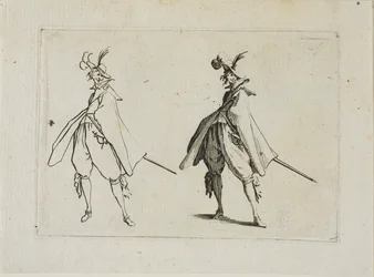 Il gentiluomo con un grande cappotto, visto di fronte, da I Capricci