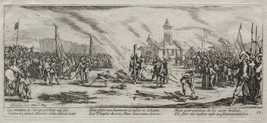 Le grandi miserie della guerra: Bruciatura sul rogo