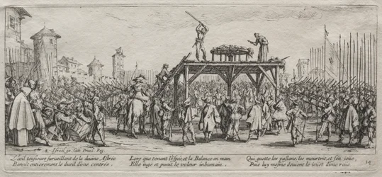 Le grandi miserie della guerra: esecuzione sulla ruota, 1633