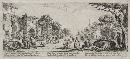 Le grandi miserie della guerra: i mendicanti e i morenti, 1633