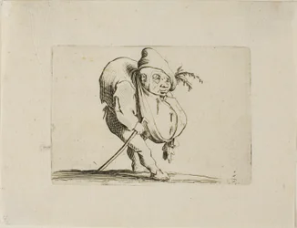 Il gobbo con un bastone, da Varie Figure Gobbi