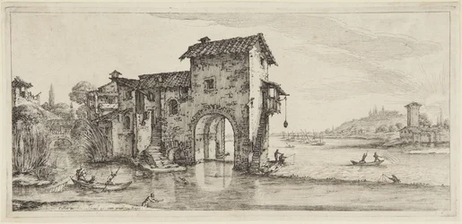 Il mulino ad acqua, dalla serie Diverse Vedute Designate in Fiorenza (Diversi paesaggi disegnati a Firenze)