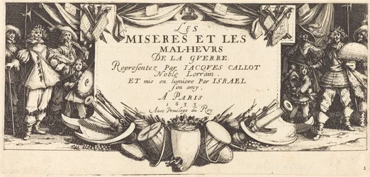 Pagina del titolo per "Le grandi miserie della guerra"