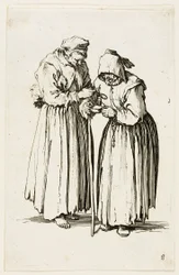 Due donne mendicanti, tavola otto da I mendicanti