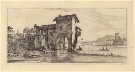Mulino ad acqua, tavola 7 della serie «Paesaggi per Giovanni de