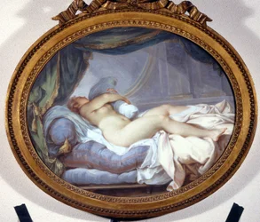 Donna che stringe un cuscino. Jacques Charlier
