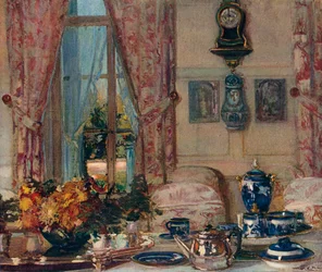 La sala da pranzo a Offranville, c1909