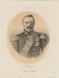 Ritratto del principe Mikhail Dmitrievich Gorchakov 1795-1861, 1865