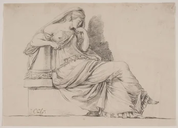 Allegoria. Figura femminile in lutto