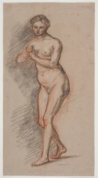 Figura di Modella Femminile con le Mani Davanti al Petto