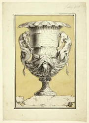 Vaso monumentale con figure antropomorfe