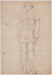 Guerriero in piedi